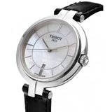 Tissot T Lady Flamingo Mother of Pearl Dial Black Leather Strap Watch for Women - T094.210.16.111.00