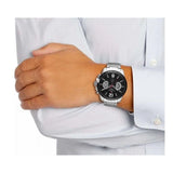 Tommy Hilfiger Decker Quartz Black Dial Silver Steel Strap Watch for Men - 1791472