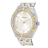 Guess Cosmo Diamonds Silver Dial Two Tone Steel Strap Watch for Women - GW0033L4