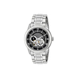 Bulova BVA Dual Aperture Black Dial Silver Steel Strap Watch for Men - 96A119