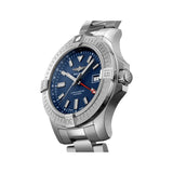 Breitling Avenger Automatic GMT 45 Blue Dial Silver Steel Strap Watch for Men - A32395101C1A1