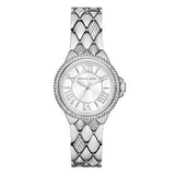 Michael Kors Camille Pave Crystals Silver Dial Silver Steel Strap Watch for Women - MK4804