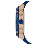 Guess Navigator Chronograph Blue Dial Blue Rubber Strap Watch for Men - GW0264G4