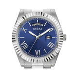 Guess Connoisseur Blue Dial Silver Steel Strap Watch for Men - GW0265G7