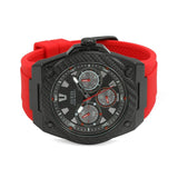 Guess Legacy Black Dial Red Silicone Strap Watch for Men - W1049G6