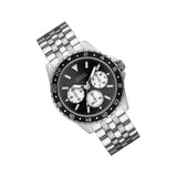 Guess Odyssey Black Dial Silver Steel Strap Watch For Men - W1107G1