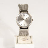 Guess Chiffon Silver Dial Silver Mesh Bracelet Watch For Women - W1083L1