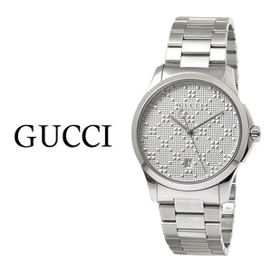 Gucci G Timeless Quartz Silver Dial Silver Steel Strap Watch For Women - YA126459