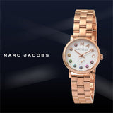 Marc Jacobs Baker Dexter White Dial Rose Gold Stainless Steel Strap Watch for Women - MBM3443