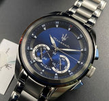 Maserati Traguardo Chronograph 45mm Blue Dial Stainless Steel Watch For Men - R8873612014