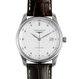 Longines Master Collection Automatic 40mm White Dial Brown Leather Strap Watch for Men - L2.793.4.77.3