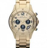 Marc Jacobs Rock Metal Chronograph Gold Dial Gold Steel Strap Watch for Men - MBM3158