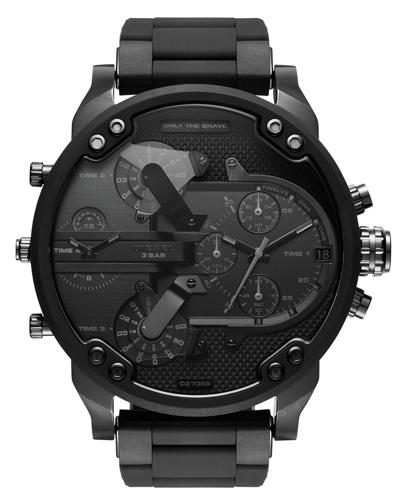 Diesel Mr Daddy 2.0 Chronograph Black Dial Black Stainless Steel