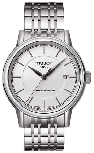 Tissot Carson Powermatic 80 Silver Dial Silver Steel Strap Watch For Men - T085.407.11.011.00