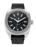 Gucci GG2570 Black Dial Black Leather Strap Watch For Men - YA142206