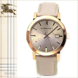 Burberry The City Beige Tan Dial Tan Leather Strap Watch for Women - BU9014