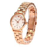 Marc Jacobs Baker White Dial Rose Gold Steel Strap Watch for Women - MBM3248