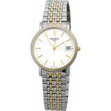 Tissot Desire White Dial Two Tone Mesh Bracelet Two Tone Steel Watch For Men - T52.2.481.31