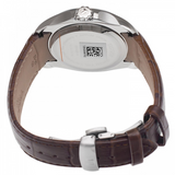 Tissot T Classic Couturier Chronograph White Dial Brown Leather Strap Watch For Men - T035.410.16.031.00