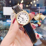 Marc Jacobs Mandy White Dial Black Leather Strap Watch for Women - MJ1564