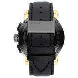 Gucci G Chrono Black Dial Black Leather Strap Watch For Men - YA101203