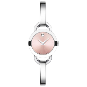 Movado Rondiro 22mm Pink Dial Stainless Steel Watch For Women - 0606797