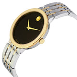 Movado Museum Esperanza Black Dial Two Tone Steel Strap Watch For Men - 0607058