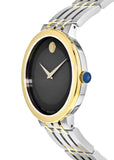 Movado Museum Esperanza Black Dial Two Tone Steel Strap Watch For Men - 0607058