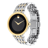 Movado Museum Esperanza Black Dial Two Tone Steel Strap Watch For Men - 0607058