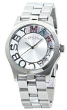 Marc Jacobs Henry Silver Skeleton Dial SIlver Stainless Steel Strap Watch for Women - MBM3262