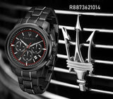 Maserati Successo 44mm Black Dial Black Steel Strap Watch For Men - R8873621014