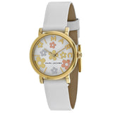 Marc Jacobs Roxy White Dial White Leather Strap Watch for Women - MJ1607