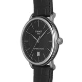 Tissot Carson Premium Powermatic 80 Black Dial Black Leather Strap Watch For Men - T122.407.16.051.00