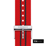 Tissot Quickster Chronograph NBA Chicago Bulls White Dial Red NATO Strap Watch For Men - T095.417.17.037.04