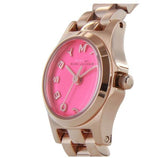 Marc Jacobs Henry Dinky Pink Dial Rose Gold Stainless Steel Strap Watch for Women - MBM3203