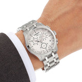 Tissot Couturier Chronograph White Dial Silver Steel Strap Watch For Men - T035.617.11.031.00