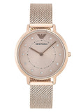 Emporio Armani Kappa Pink Dial Pink Mesh Bracelet Watch For Women - AR11129