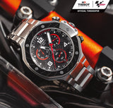 Tissot T Race Moto GP Limited Edition Chronograph Black Dial Silver Steel Strap Watch for Men - T141.417.11.057.00