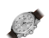 Tissot T Sport Chrono XL Classic Silver Dial Brown Leather Strap Watch For Men - T116.617.16.037.00