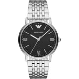 Emporio Armani Kappa Black Dial Stainless Steel Watch For Men - AR11152