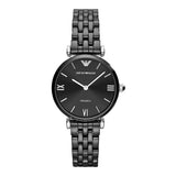 Emporio Armani Ceramica Black Dial Black Ceramic Strap Watch For Women - AR1487