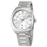 Gucci GG2570 Silver Dial Silver Steel Strap Watch For Men - YA142308