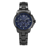 Maserati Successo Chronograph Blue Dial Black Steel Strap Watch For Men - R8873621005