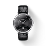 Tissot Carson Premium Powermatic 80 Black Dial Black Leather Strap Watch For Men - T122.407.16.051.00