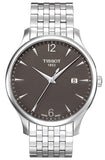 Tissot T Classic Tradition Grey Dial Silver Steel Strap Watch For Men - T063.610.11.067.00