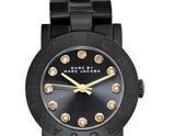 Marc Jacobs Amy Black Dial Black Stainless Steel Strap Watch for Women - MBM8595