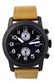 Marc Jacobs Larry Black Dial Tan Leather Strap Watch for Men - MBM5053