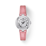 Tissot Bellissima Small Lady Silver Dial Pink Leather Strap Watch For Women - T126.010.16.013.01