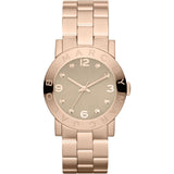 Marc Jacobs Amy Glitz Brown Dial Rose Gold Stainless Steel Strap Watch for Women - MBM3221