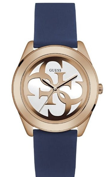 Guess women's blue silicone strap outlet watch